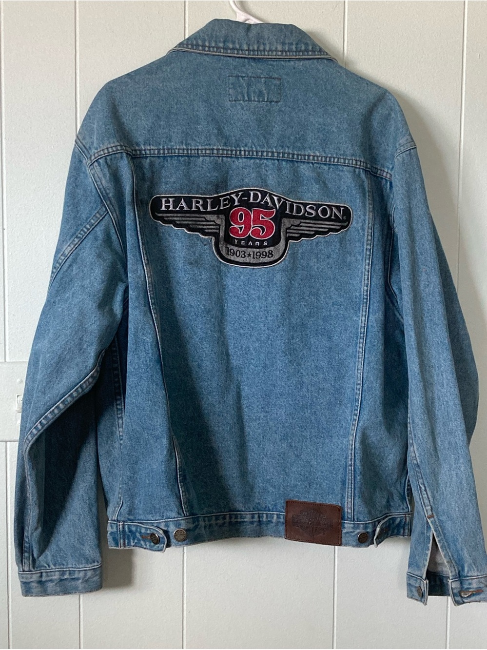 Harley-Davidson SZ M Light Blue Denim Jacket.Vintage 1998